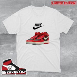 Nike Air Force 1 Low And Mid 07 LV8 Split Red Collection Sneaker T-Shirt