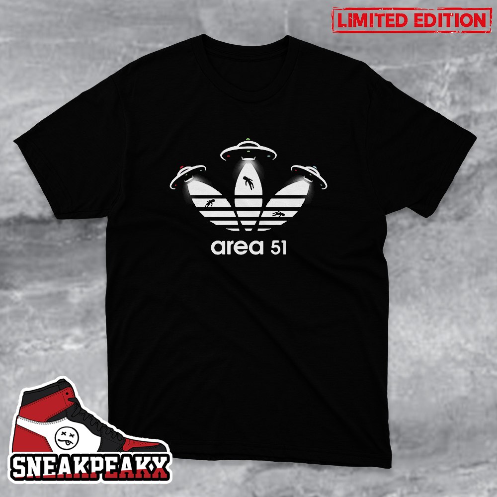 Adidas Logo Funny Area 51 T-Shirt