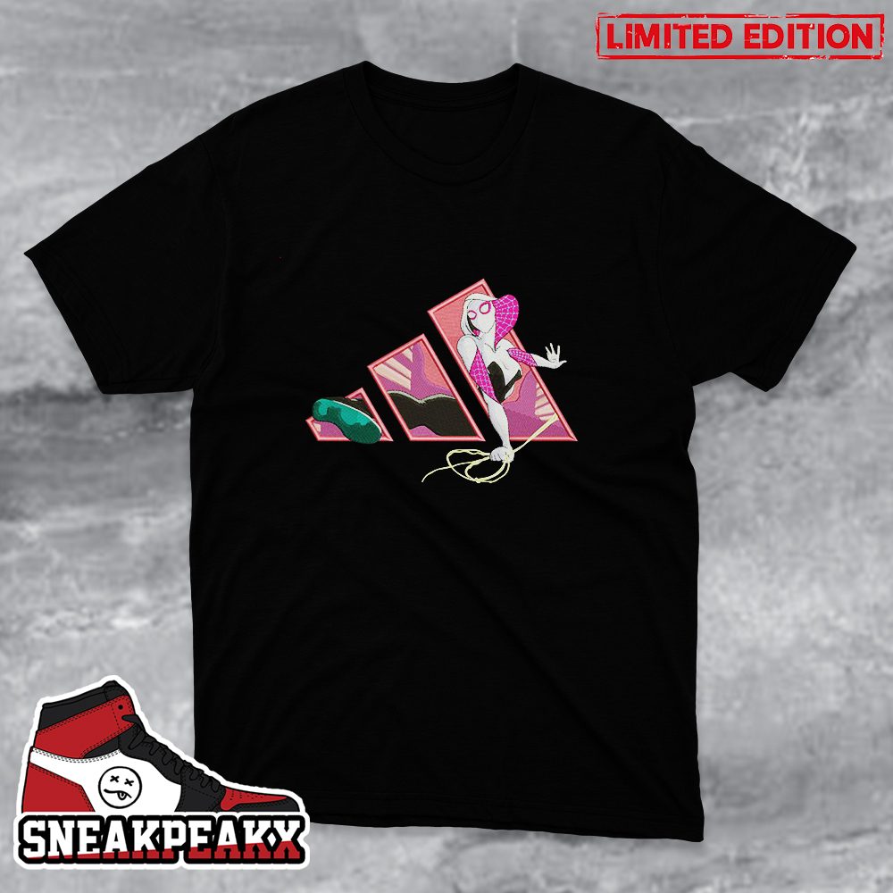 Adidas Logo x Gwen Stacy Spider Gwen Across The Spider Verse Collaborations T-Shirt