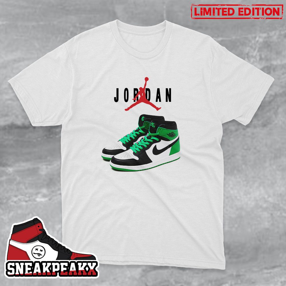 Air Jordan 1 High Retro Lucky Green Sneaker T-Shirt