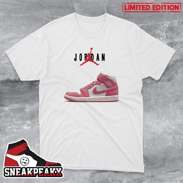 Air Jordan 1 Mid Sea Coral Sneaker T-Shirt