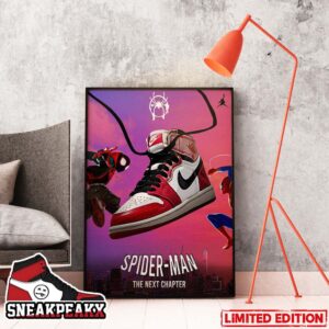 Air Jordan 1 Spiderverse The Next Chapter Spider Man Miles Morales Across The Spiderverse Poster Canvas