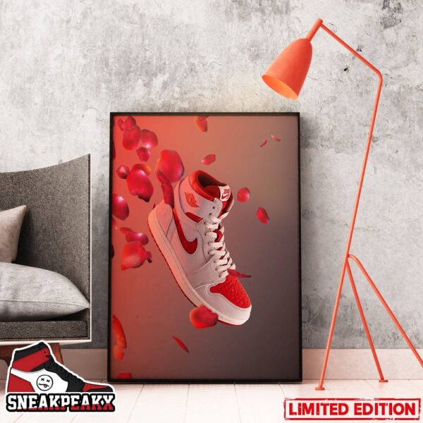 Air Jordan 1 Zoom CMFT 2 Valentines Day Sneaker Poster Canvas