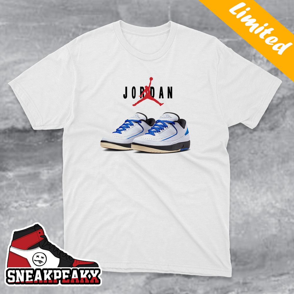 Air Jordan 2 Low Varsity Royal Now Releasing August 10th Sneaker T-Shirt