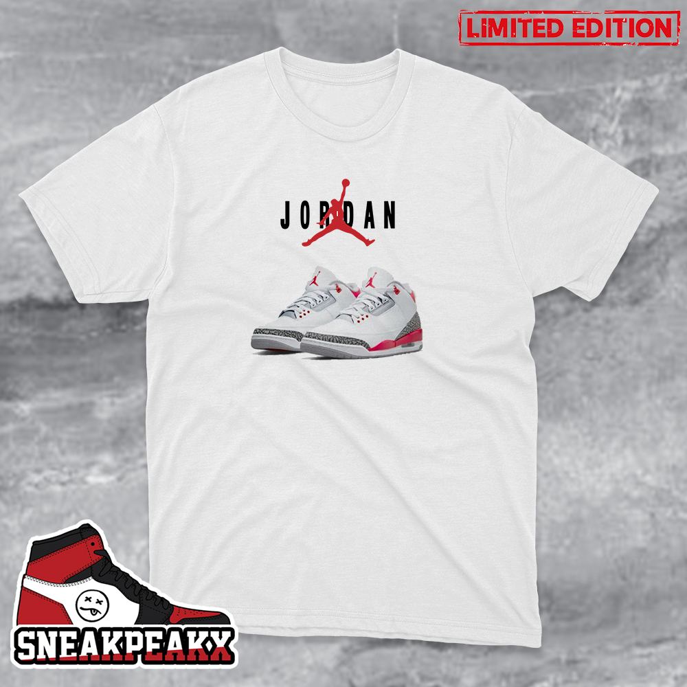 Air Jordan 3 Retro Fire Red 2022 Grade School Sneaker T-Shirt