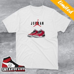 Air Jordan 3 Retro SE Fire Red Fashion Sneaker T-Shirt