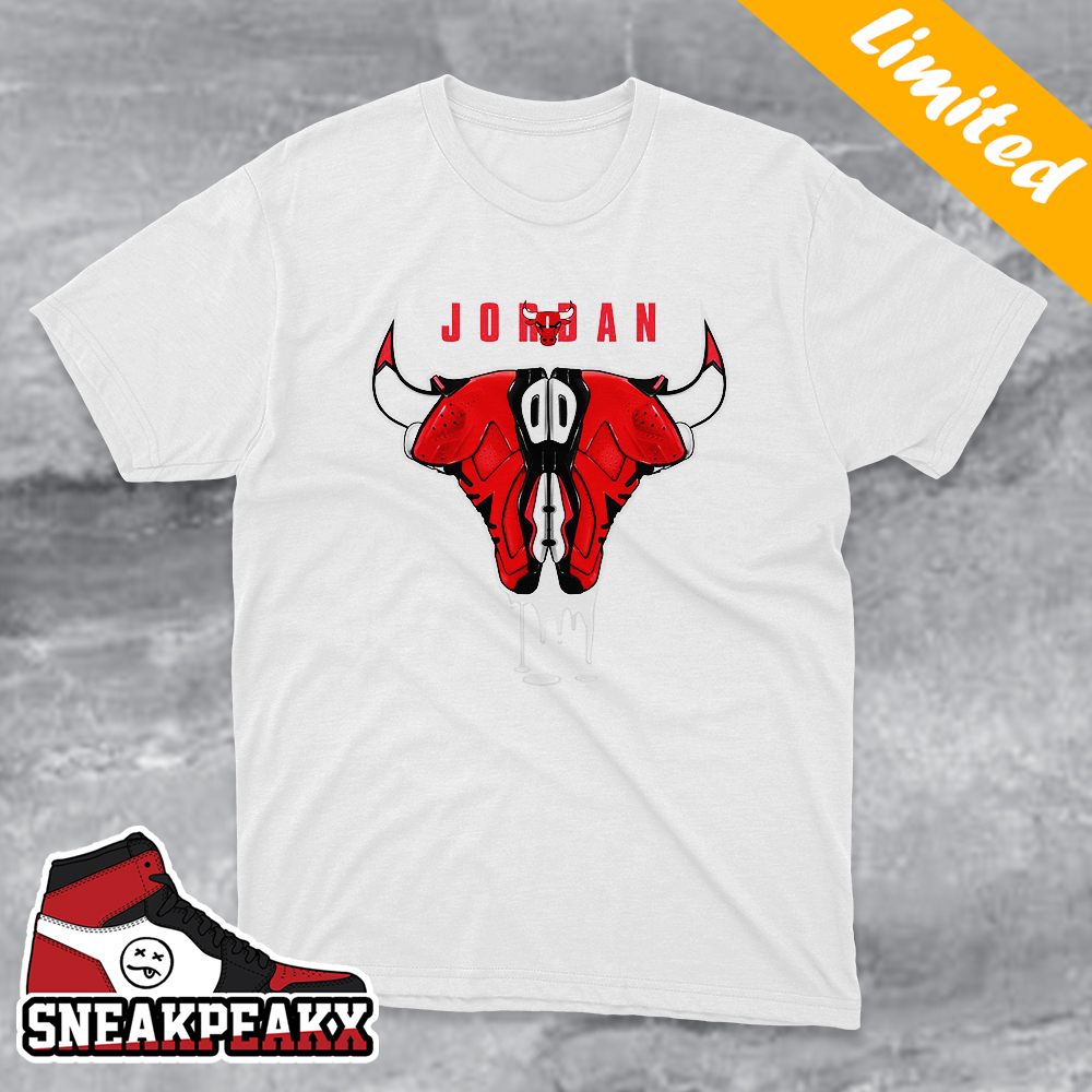 Air Jordan 5 Retro Raging Bull x Chicago Bulls Sneaker T-Shirt - SneakPeakX