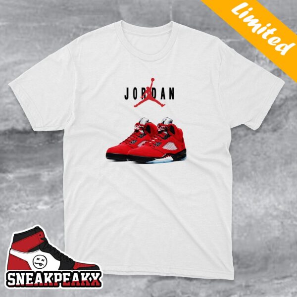 Air Jordan 5 Retro Raging Chicago Bull Sneaker T-Shirt