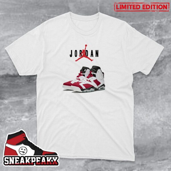Air Jordan 6 Retro GS Carmine Sneaker T-Shirt