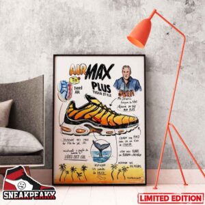 Air Max Plus Tiger Style Sean Mc Dowell Sneaker Poster Canvas