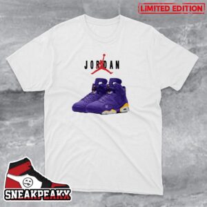 Concept Lab Air Jordan 6 Lakers Sneaker T-Shirt