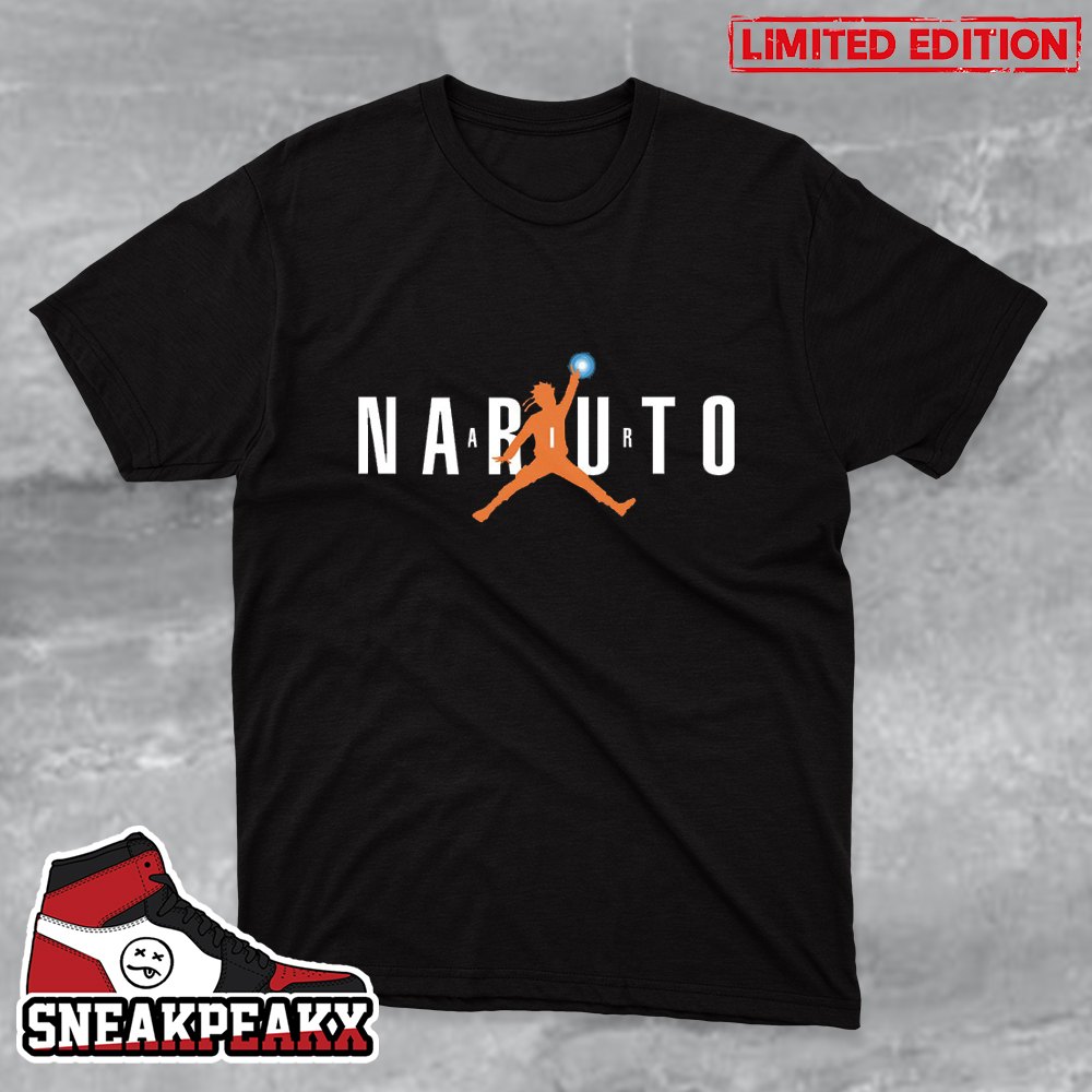 Naruto With Rasengan x Air Jordan Logo Style T-Shirt