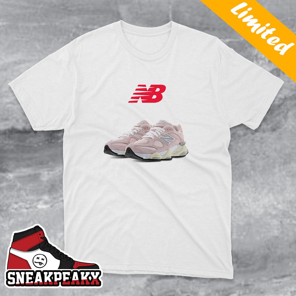New Balance 9060 Pink Haze White Sneaker T-Shirt