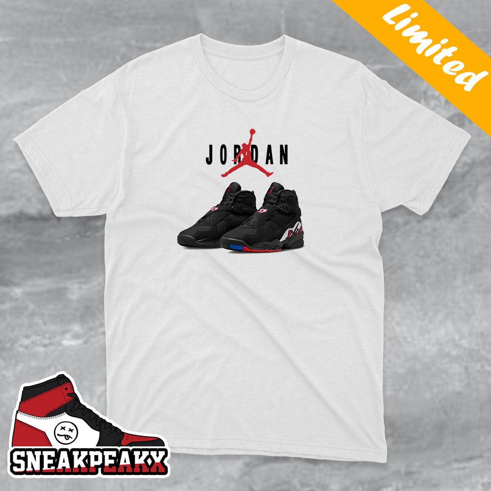 Nike Air Jordan 8 Playoffs Black True Red Sneaker T-Shirt