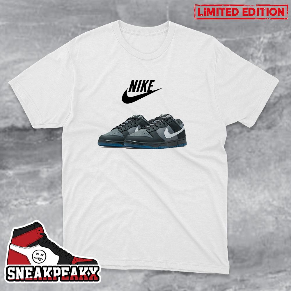Nike Dunk Low Anthracite Features 3M Reflective Swooshes Sneaker T-Shirt