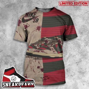 Nike Dunk SB Low Freddy Krueger Sneaker 3D T-Shirt