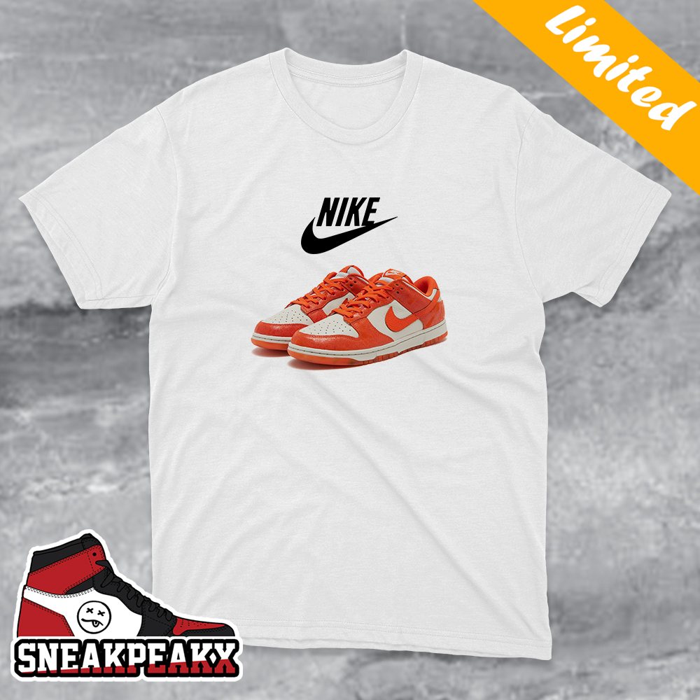 Nike WMNS Dunk Low Cracked Orange Sneaker T-Shirt