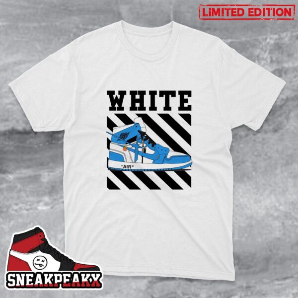 Off-White x Air Jordan 1 Retro High OG UNC Sneaker T-Shirt