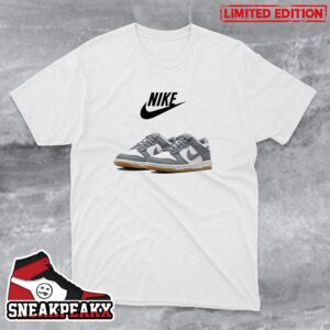 Official Look New Upcoming Nike Dunk Low Reflective Grey Sneaker T-Shirt