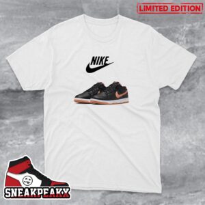 Official Photos of the Nike Dunk Low Amber Brown Sneaker T-Shirt
