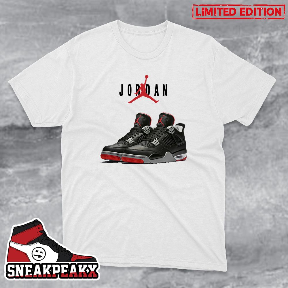 The Air Jordan 4 Bred Reimagined Sneaker T-Shirt
