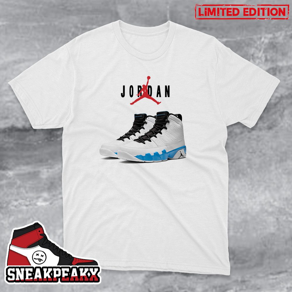 The Air Jordan 9 OG Powder Blue Returns Spring 2024 Sneaker T-Shirt