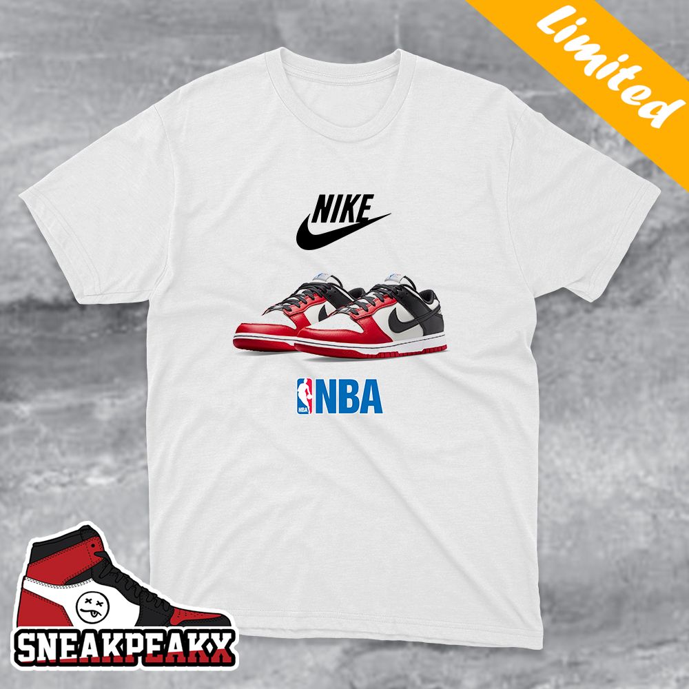 The NBA x Nike Dunk Low EMB Chicago Restocks Tomorrow Sneaker T-Shirt