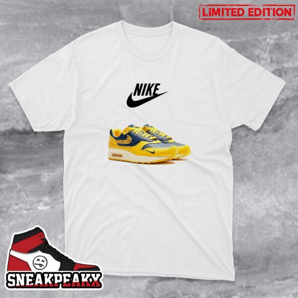 The Nike Air Max 1 Premium W Varsity Maize Sneaker T-Shirt