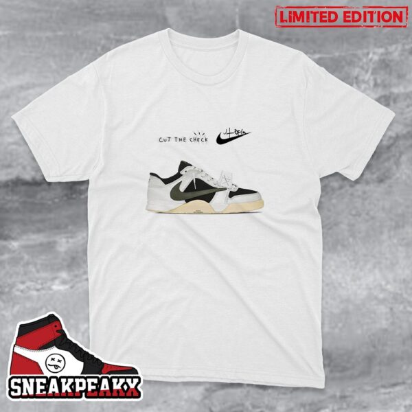 Travis Scott x Nike Jordan Cut The Check TR Medium Olive Utopia Version Sneaker T-Shirt