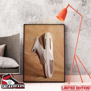 Air Jordan 3 Retro Orewood Brown Sneaker Poster Canvas