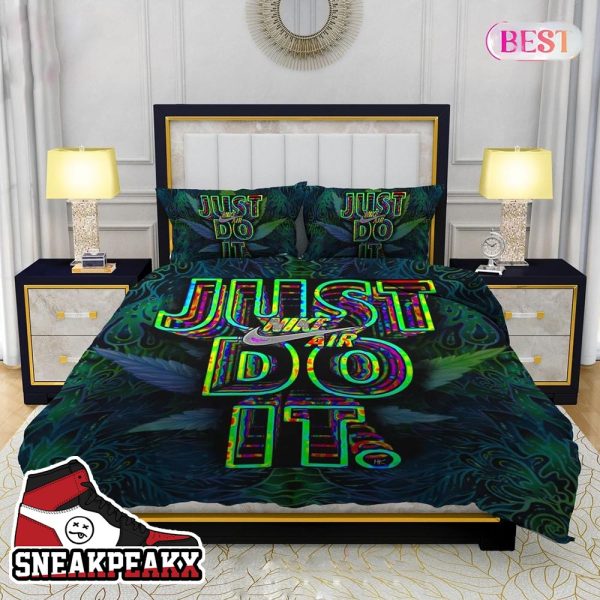 Just Do It Famous Nike Weed Design Nike Bedding Set