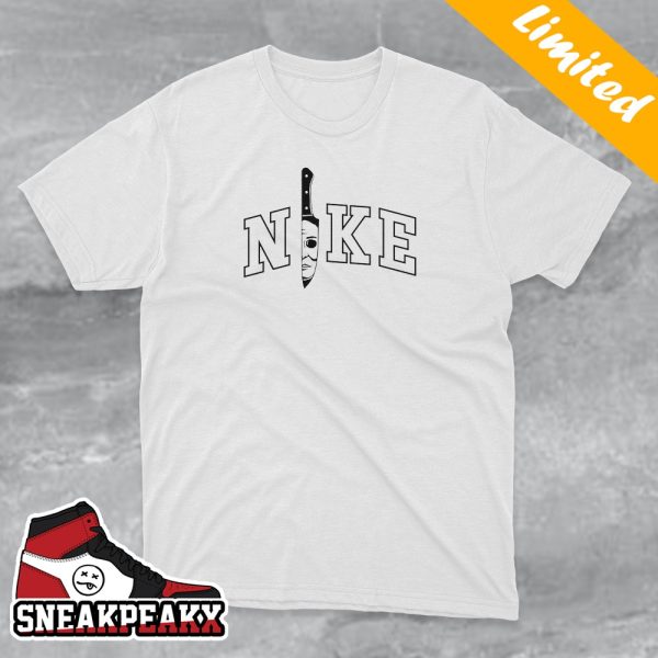 Michael Myers with His Knife Nike Halloween Shirt