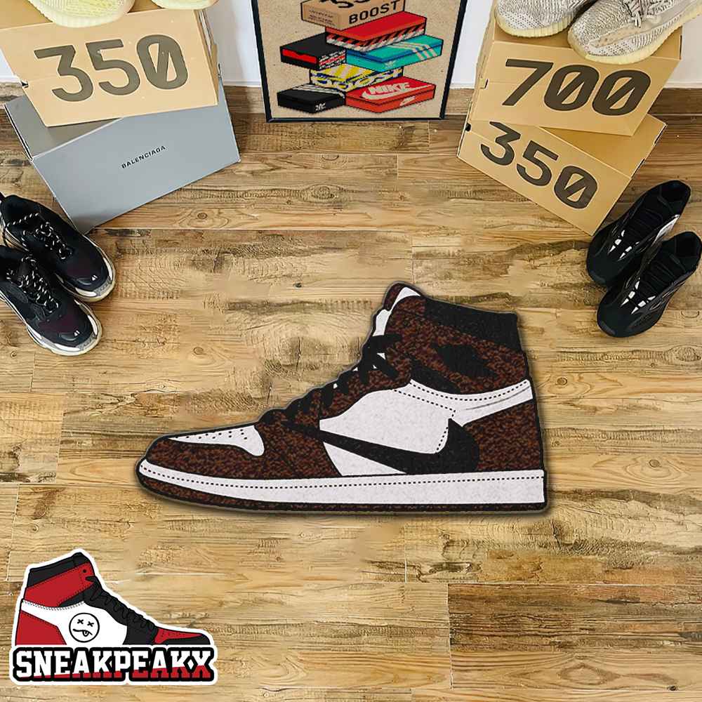 Nike Air Jordan 1 High Travis Scott Home Decor Custom Shape Sneaker Rug Carpet