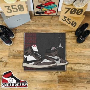 Nike Air Jordan 1 High x Travis Scott Home Decor Custom Shape Carpet Sneaker Rug