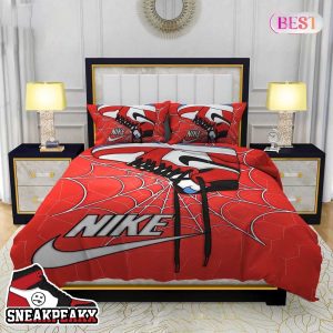 Nike Air Jordan Spider Man Style And Cobweb Nike Bedding Set