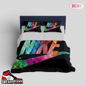 Nike Colorful Fashion Logo Luxury Brand Nike Bedding Set