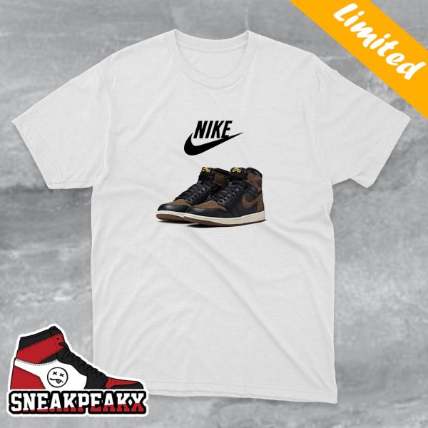 Official Photos Of The Air Jordan 1 High OG Palomino Sneaker T-Shirt