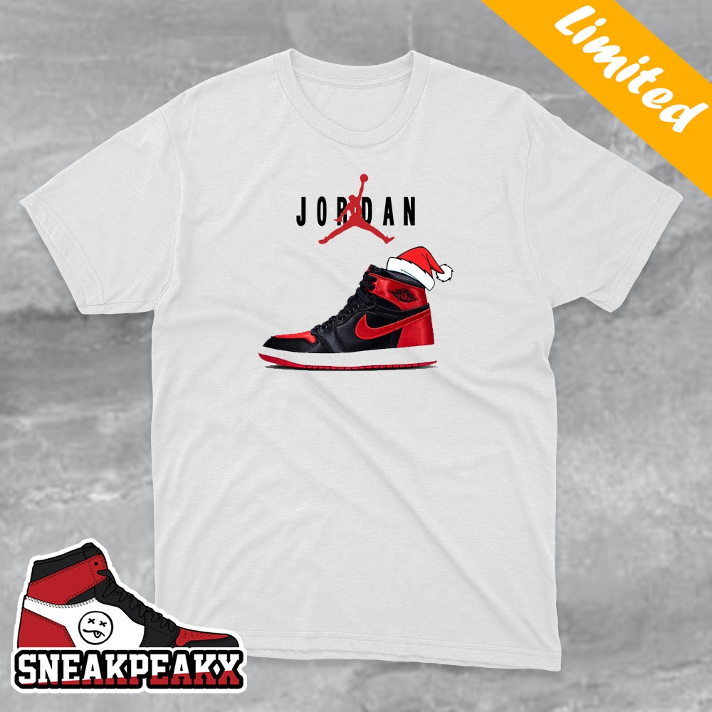 Air Jordan 1 Satin Bred For Holiday 2023 Christmas Gift For Sneaker Fans T-Shirt