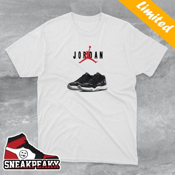Nike Air Jordan 11 Low IE Craft Blakc n White Sneaker T-Shirt
