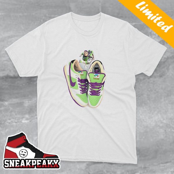 This Buzz Lightyear x Nike SB Dunk Low Concept Sneaker T-Shirt