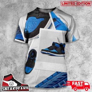 Air Jordan 1 High OG Royal Suede Reimagined Royals Sneaker 3D T-Shirt