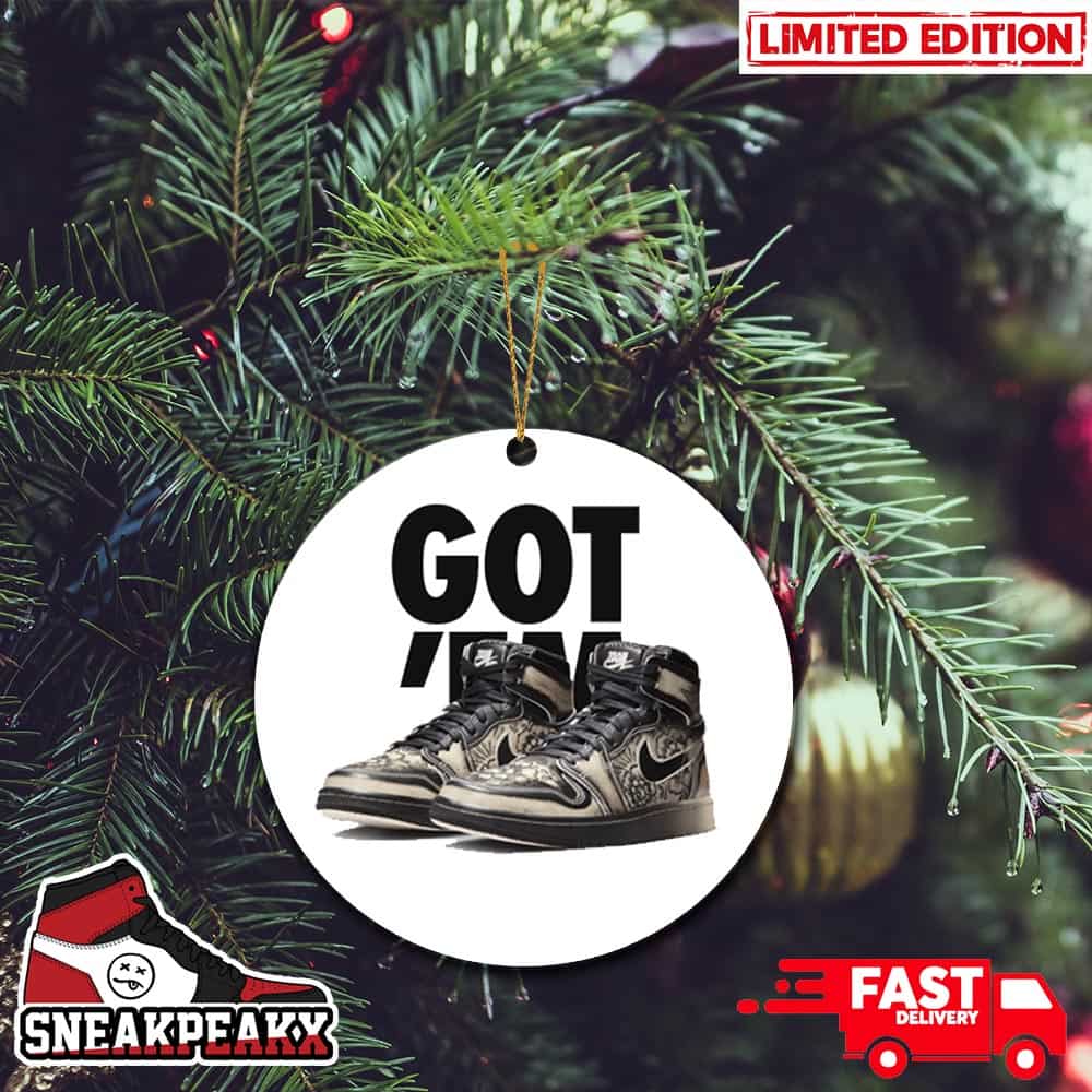 Air Jordan 1 Zoom CMFT 2 Dia De Muertos Got 'Em Sneaker Christmas 2023 Tree Decorations Ornament