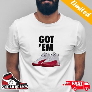 Got ‘Em Air Jordan 12 Retro Cherry 2023 Sneaker T-Shirt