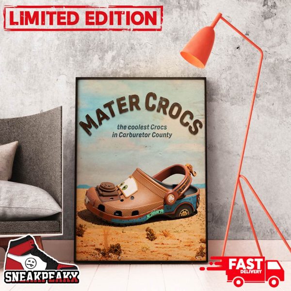 Mater Crocs Classic Clog The Coolest Crocs In Carburetor County Car Movie Poster Canvas