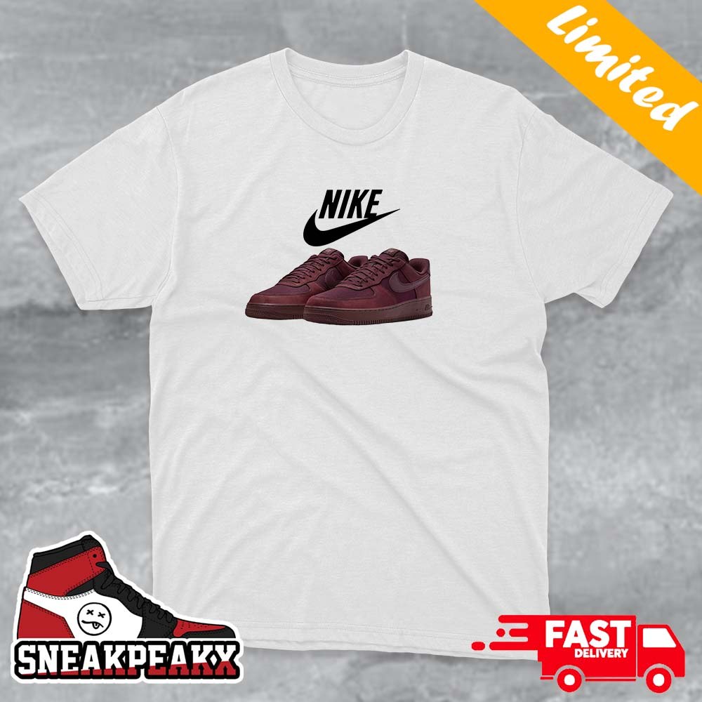 Nike Air Force 1 '07 LX Wine Color Custom Sneaker Unisex T-shirt