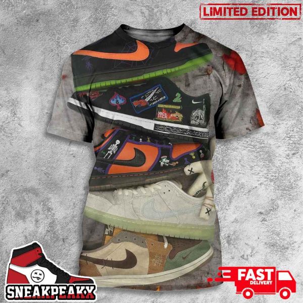 Nike Dunk Low Halloween 2023 Collections Sneaker All Over Print T-Shirt