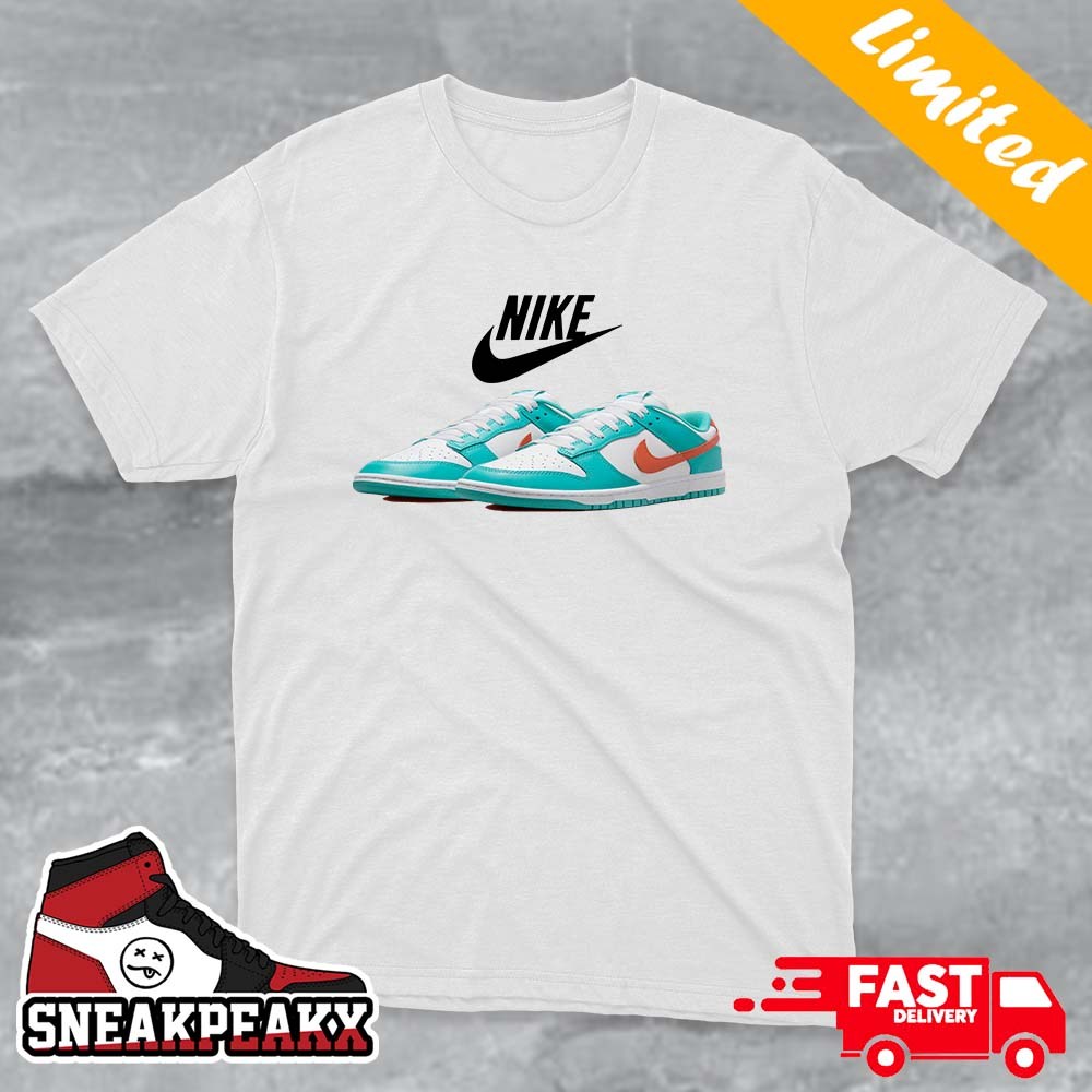 Nike Dunk Low Miami Dolphins Custom Sneaker Unisex T-shirt