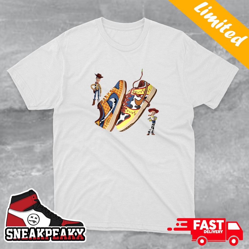 Woody And Jessie Toy Story x Nike Dunk Low Concepts Sneaker T-Shirt