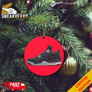 Air Jordan 4 Black Canvas Custom Sneaker Christmas Ornaments 2023