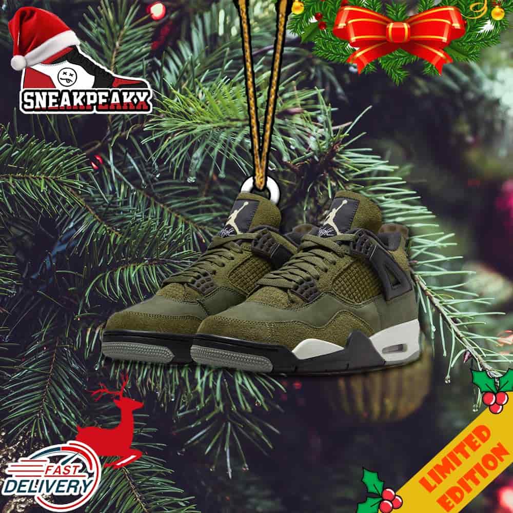 Air Jordan 4 Craft Medium Olive Official Images For Sneaker Lovers Christmas 2023 Tree Decorations Ornament